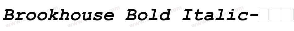 Brookhouse Bold Italic字体转换